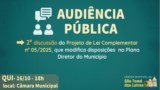 Segunda audiência pública discutirá alterações no Plano Diretor de São Tomé das Letras Segunda audiência pública discutirá alterações no Plano Diretor de São Tomé das Letras